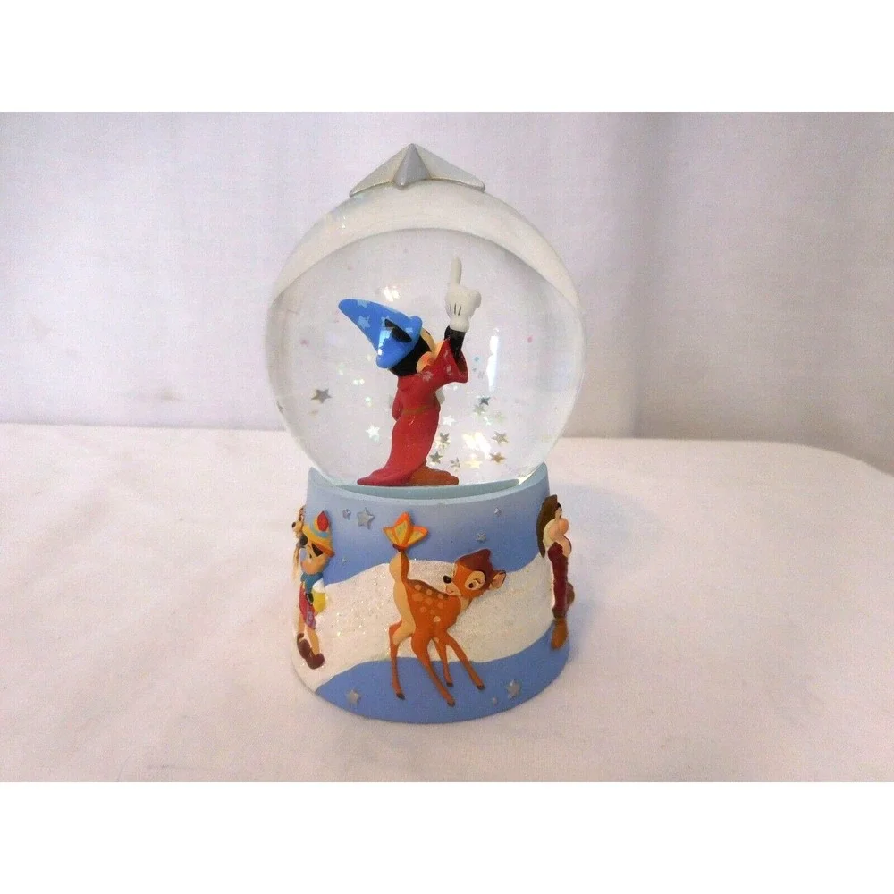 Disney Store Mickey Mouse Wizard Snow Globe Fantasia Sorcerer's Apprentice